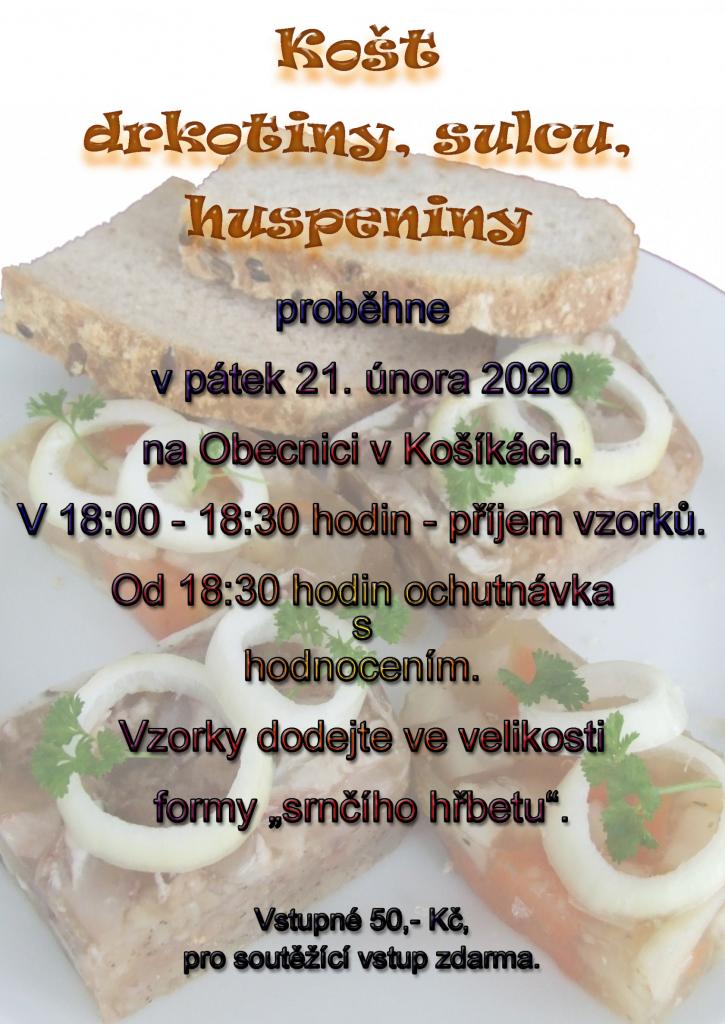 Košt drkotiny, sulcu, huspeniny