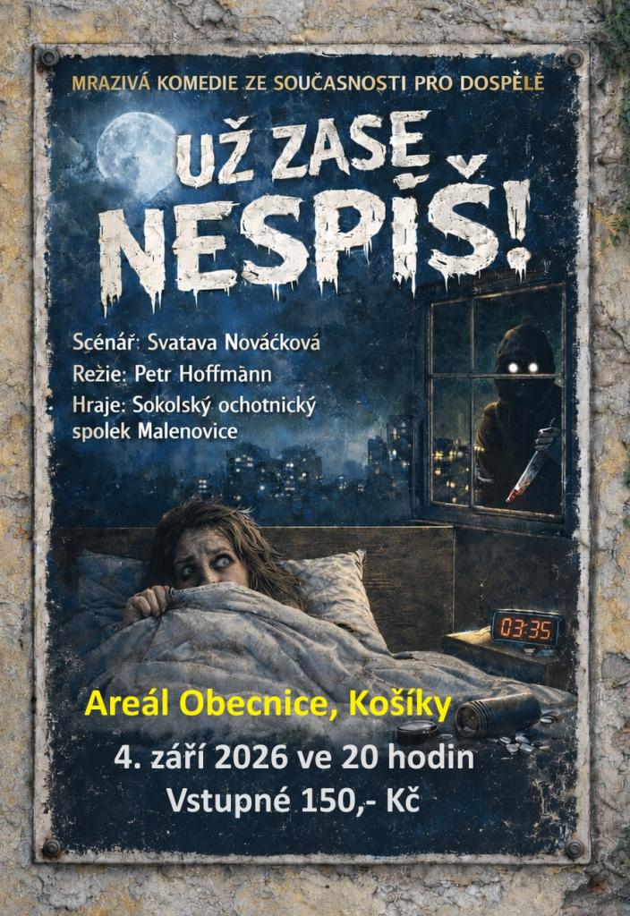 divadelní představení Sokolského ochotnického spolu z&nbsp;Malenovic